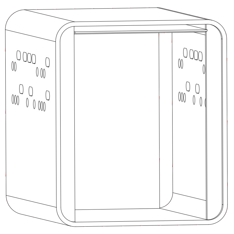 Technical drawing of The Chest
