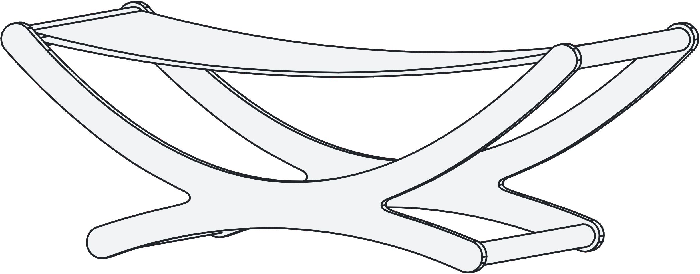 Technical drawing of The Curule